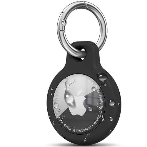 Portachiavi AirTag Impermeabile, Porta Airtag Custodia con Anello Tipo Moschetton, Chiavi Zaini e Animale in TPU con Cover Frontale, Guscio Protettivo Antigraffio