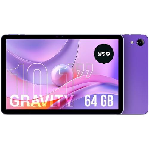 SPC Gravity - Tablet 10,1 pollici HD colore viola | Octa-Core, 4 GB di RAM e 64 GB di memoria espandibile | 9,5 ore di durata della batteria | Controllo genitori Google Family Link | Androide 14
