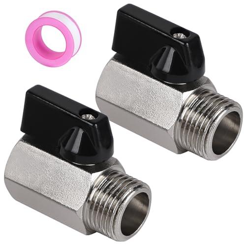 EFUTURETIME 2 x Mini Valvola a Sfera da 1/2