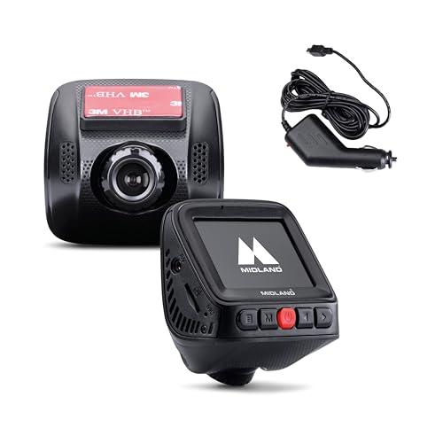 Midland - Dash Cam Auto Street Guardian One, Gadget e Accessori Auto, Dashcam ad Alta Risoluzione, Videocamera con Attivazione Automatica, Telecamera Facile da Installare per Sicurezza Stradale