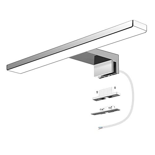 Aourow Lampada Applique da Specchio a LED 5W 500 Lumen, 30cm Bianco Freddo 6000K, Impermeabile IP44, Armadio Lampada da Bagno,Faretto 230V