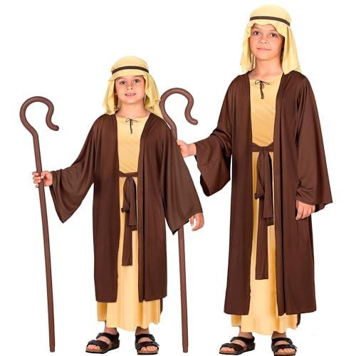 W WIDMANN MILANO Party Fashion - costume da bambino Giuseppe, pastore, tunica, rappresentazione della natività, figura della Bibbia, pastore, costumi di carnevale