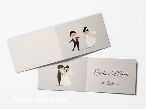 Bigliettini Bomboniera Confetti Personalizzabili con Nome e Data per tutte le Occasioni (22-Matrimonio)