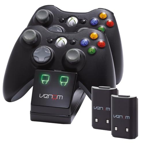 Venom Twin Charging Station Doppio Caricabatterie per Xbox 360, Con 2 x Batteria NiMH