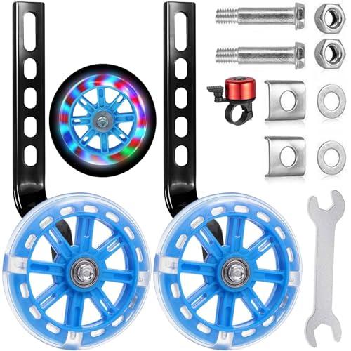Ruote Ausiliarie per Biciclette per Bambini,Stabilizzatore Rotelle Bambini,Training Wheels,Rotelle Regolabili per Bici,Rotelle Universali per Bicicletta per 12 14 16 18 20 Pollice