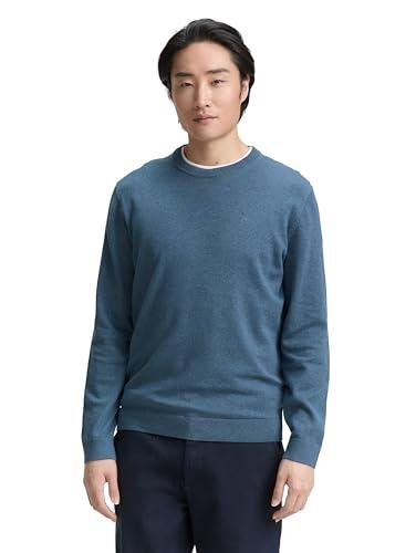 TOM TAILOR Maglione Uomo 1039805, 38701 - Real Teal Melange, L