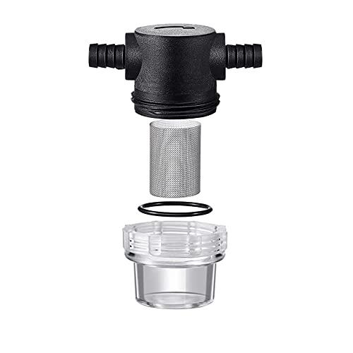 POFET Filtro per Pompa dell'Acqua da 3/8 di Pollice Filtro per Pompa per Camper con Schermo in Acciaio Inossidabile da 50 Maglie Filtro per Tubo attorcigliato