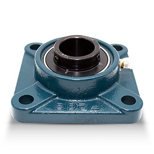 DOJA Barcelona | Cuscinetti a Sfera con Supporto UCF 204 | PACK 2 | Cuscinetto UCF204 - Interno Ø 20mm | Supporto Cuscinetti F204 | Cuscinetti con Supporto Sferico | Cuscinetti per Usi Industriali