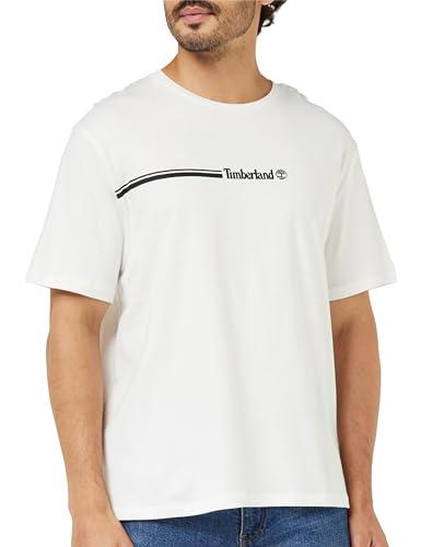 Timberland Maglietta a Maniche Corte 3 Tier3 T-Shirt, Bianco, M Uomo