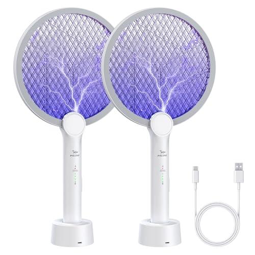 PALONE Racchetta Zanzare Elettrica, Ricaricabile 4000V Racchetta Zanzare Elettrico con USB C, Protezione Maglia a 3 Strati, Antizanzare per Casa Campeggio Interni ed Esterni -995