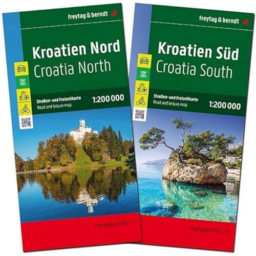 Croazia set 1:200.000: 2 Blätter und Infoguide in Kunststoff-Hülle: AK 0721