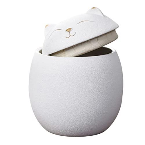 EFARMA Barattolo di tè in Ceramica, Serbatoi di stoccaggio di Chicchi di caffè Contenitore sigillato Barattolo di stoccaggio di tè Barattolo di Gatto: Contenitore sigillato for tè in Ceramica