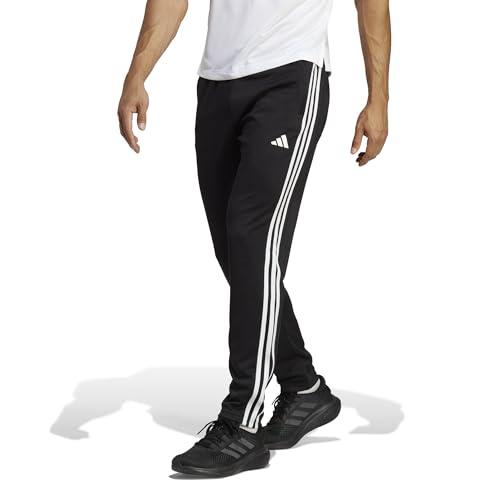 adidas Uomo Train Essentials 3-Stripes Training Pants, Black/White, M