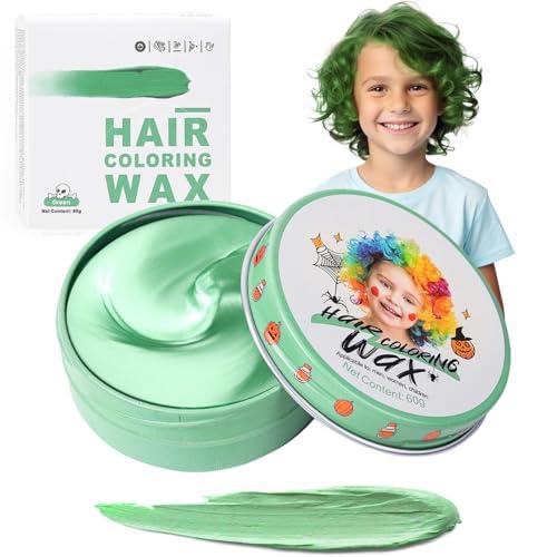 Colorazione dei Capelli Temporanea Verde per Bambini e Adulti, Instant Dye Pomata Styling Crema per Feste e Acconciature