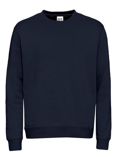 CHEMAGLIETTE! Felpa Uomo Girocollo - Maglia Tuta Felpata Cotone, Felpe da Lavoro Maglie Senza Cappuccio Tinta Unita Stampabili, Polsini in Costina Basic Crew Neck
