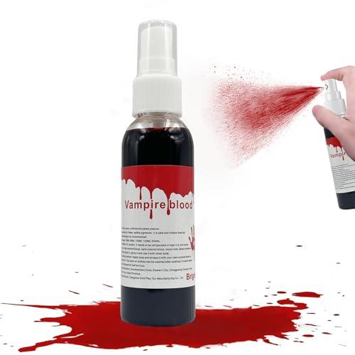 Xinfuquan Sangue finto Halloween,60ml Sangue Finto Spray,Sangu finto lavabil per il Trucchi Halloween,Zombie,Vampiro,Trucco da Clown Teatrale,Cosplay,Makeup Set