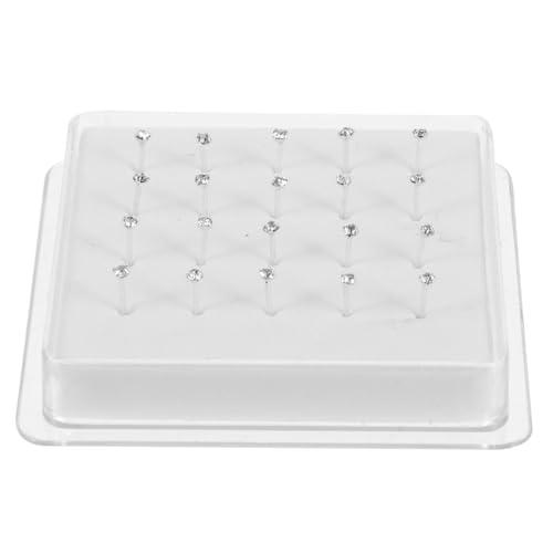 WRITWAA 20 Pezzi Piercing Naso Argento, Borchie Naso Metallo, Gioielli Per, Anelli Donna, Piercing Trasparente