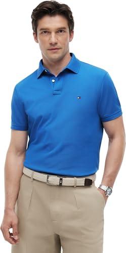 Tommy Hilfiger Uomo Maglietta Polo Maniche Corte 1985 Regular Fit, Blu (Blue Orbit), L