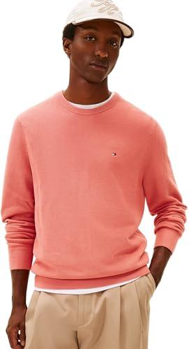 Tommy Hilfiger Essential Structure Crew Neck Mw0Mw36347, Maglione Pullover, Uomo, Rosa (Camellia Blush), L