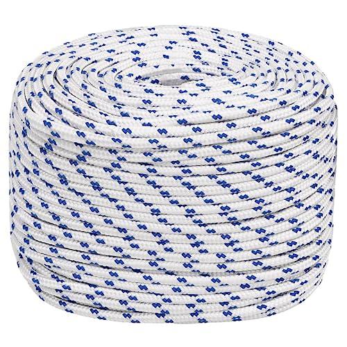 vidaXL Boot touw 6 mm 50 m polypropyleen wit