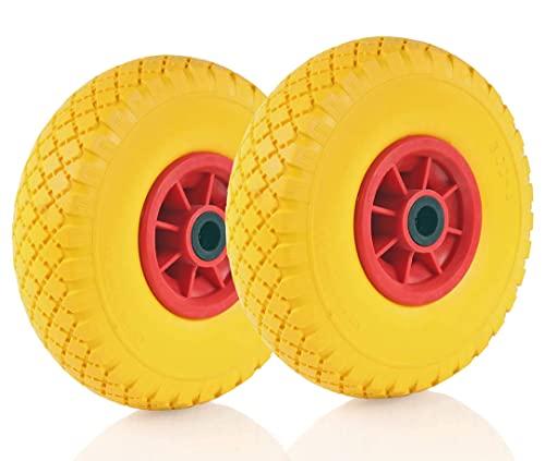 Kippen 1639K1 - Coppia di Ruote in Gomma Piena Antiforatura. Dimensioni: 3.00-4 (260x75 mm.)