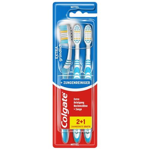 Colgate Palmolive extra clean Toothbrush Medium 2 con 1 free