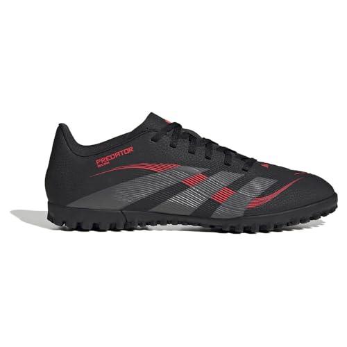 adidas Unisex Club Turf Football Boots, Core Black/Grey Four/Lucid Red, 44 EU