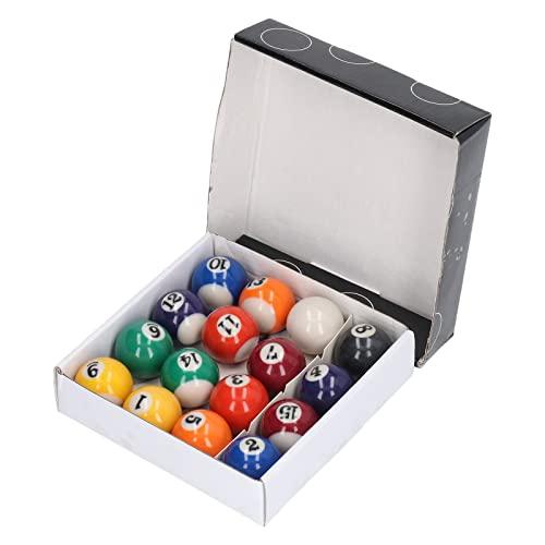 SPYMINNPOO Mini Palline da Biliardo, 16 Pezzi Mini Palline da Biliardo Resistente agli Urti Resina Ecologica Piccola Palla da Biliardo Set per Sala Giochi per Bambini 32mm