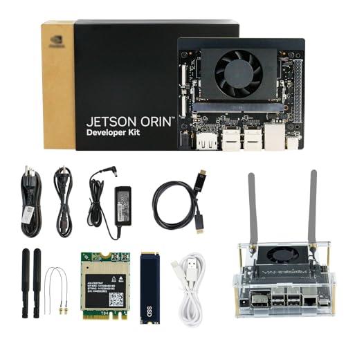 Yahboom Jetson Orin Nano Super 8GB RAM Development Kit 67 Tops 256G SSD Ubuntu 22.04 System Artificial Intelligence Robot Kit (Orin Nano 8GB Off Basic Kit)