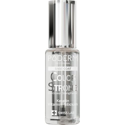 PODERM - Base Coat indurente per unghie BIOTINA SILICIO KERATINA - Migliora l'adesione - Assicura una lunga durata dei colori sulle unghie indebolite dal semipermanente - Mani e Piedi - SWISS MADE