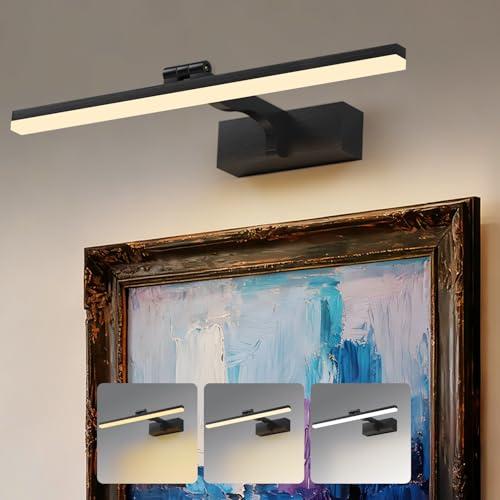 TYhogar Lampada Specchio Bagno LED 40cm Girevole 180° 3000K/4500K/6000K 3 Regolazioni Temperatura Colore 8W Applique Moderna IP44