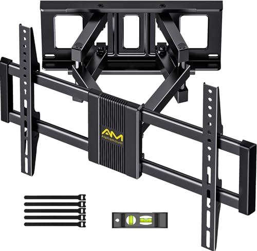 Alphamount Supporto TV Parete per 37-80 Pollici Schermi fino a 45 kg, Staffa TV con Doppie Braccia Girevole Estensione e Inclinazione, Supporto a Parete con Max VESA 600x400 mm, APLF6