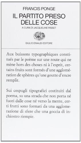 Il partito preso delle cose
