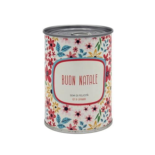 Kit di Coltivazione di Fiori da Regalare con Messaggio - Regalo di Natale per Donna e Uomo Regalo Originale Amici Famiglia Feste - Facilissimo da Usare - 100% Realizzato in Europa (Buon Natale)