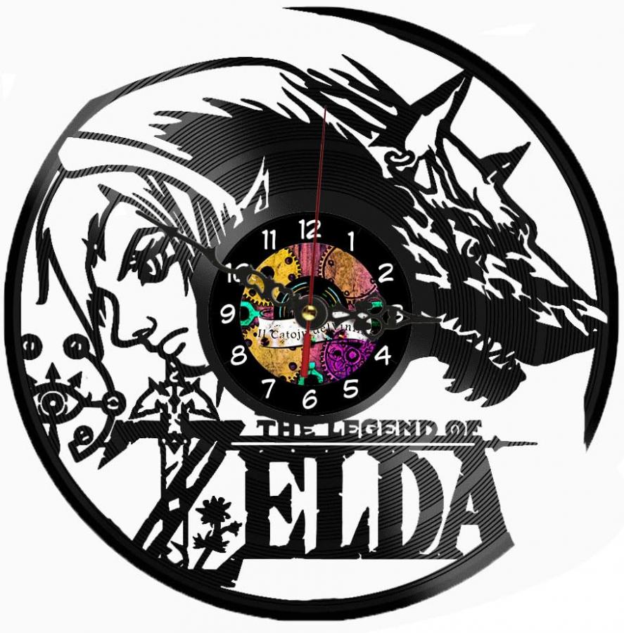 Orologio da Parete in Vinile video game zelda, giochi arcade, infanzia, idea regalo