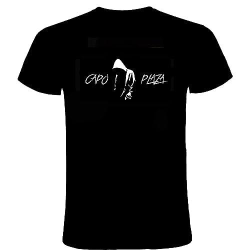 T-shirt nera a maniche corte Capo Plaza