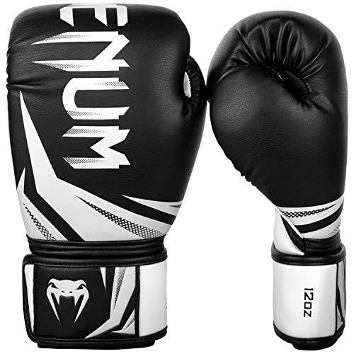 Venum Challenger 3.0, Guantoni da Boxe Unisex – Adulto, Black/White, 12 Oz