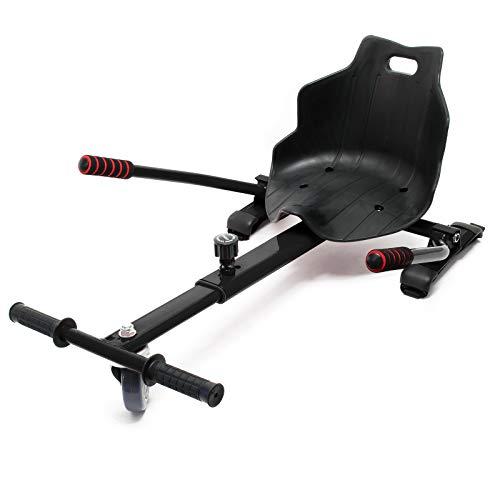 Wiltec Sedile per hoverboard max 120 kg nero, ergonomico, regolabile, per scooter elettrico autobilanciato