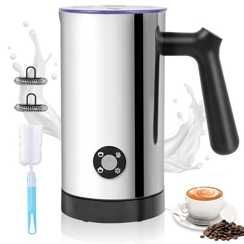 Montalatte Elettrico 4 in 1, Cappuccinatore Elettrico per Schiuma Calda e Fredda, Scaldalatte in Acciaio Inossidabile con Rivestimento Antiaderente, Macchina per Caffè, Cioccolata Calda (300ML)