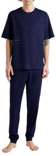 United Colors of Benetton T-Shirt 30964M01W Parte Superiore del Pigiama, Blu, S Uomo