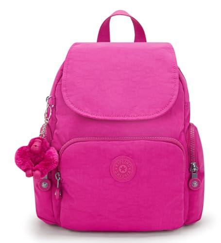Kipling Basic City Zip Mini Backpack Glowing Fuchsia