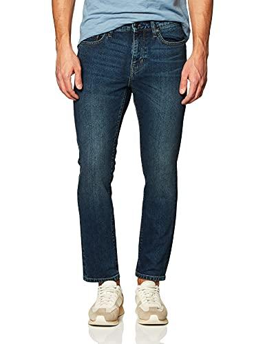 Amazon Essentials Jeans Slim Fit - colori fuori produzione Uomo, Delavé Scuro, 36W / 34L