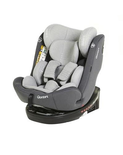 Giordani Titano Seggiolino Auto 40-150 cm i-Size, Base Girevole 360°, Isofix e Top Tether, 6 Posizioni dello schienale, Poggiatesta Regolabile e Riduttore Neonato,Evolutivo da 0 a 12 Anni