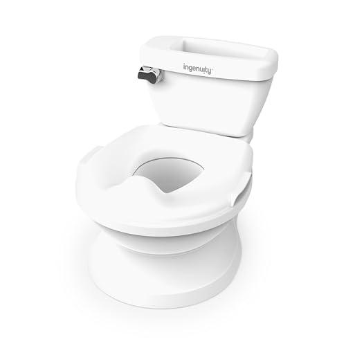 Ingenuity My Size Potty Pro, Vasino per Bambini Realistico 2-in-1 con Suono di Scarico - Riduttore WC Rimovibile - Facile da Pulire - con Scomparto Portaoggetti, 18M+, Fino a 23 kg (Bianco)