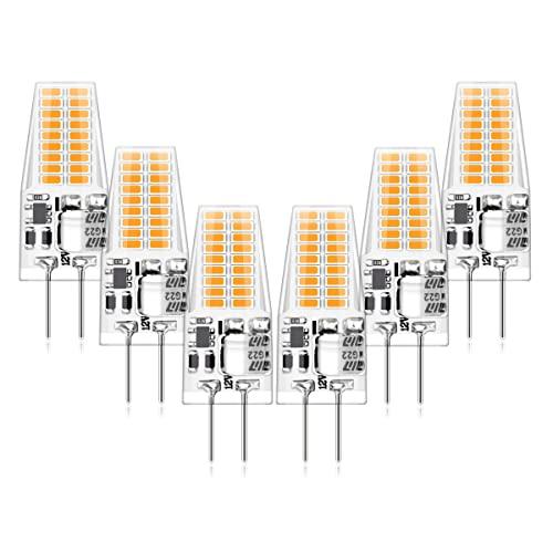 Auting G4 LED Lampadina,3W Equivalenti a 30W Lampada Alogena,Bianco Caldo 3000K Lampade LED G4 300LM,Non Dimmerabile AC/DC 12V 360 Grado,6 pezzi