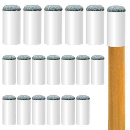 MIRKUZI Puntali da biliardo 20 punte per stecche da biliardo, punte di ricambio da 13 mm, punte per stecche da biliardo slip-on, punte per stecche da biliardo per stecche da biliardo