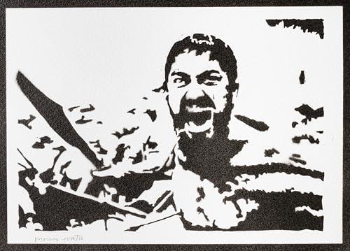 moreno-mata Autentici Graffiti Fatti a Mano 300 Handmade Poster Film Re Leonida Quadro Moderno Soggiorno Decorazione Parete Regalo Uomo e Donna
