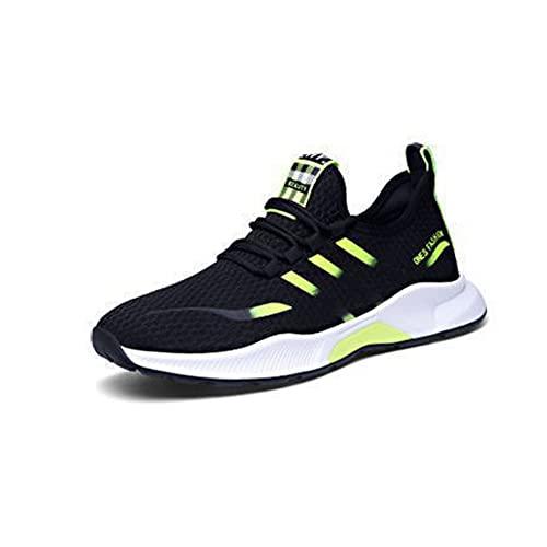 Jueshanzj Spring Men's Shoes Men's Mesh Breathable Running Shoes Casual Trend Shoes Green 8