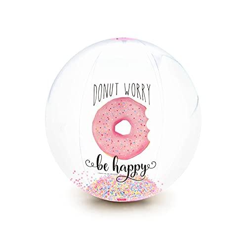 Legami- Palla Gonfiabile con Palline Colorate all’Interno, Tema: Donut, Ideale per Giocare sulla Spiaggia, in Piscina e in Giardino, Diametro: 40 cm, PVC, Colore, Unica, BB0004
