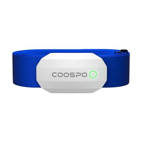 COOSPO H808S Fascia Cardio Cardiofrequenzimetro Fascia Toracica Bluetooth/ANT+, Sensore di Frequenza Cardiaca Impermeabile IP67 Compatibile con CoospoRide/wahoo fitness/strava/Pulsoid